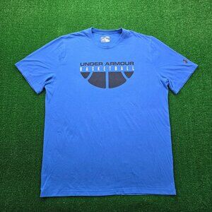 Under Armour Tshirt Mens XL Blue HeatGear‎ Basketball Athletic Summer Casual